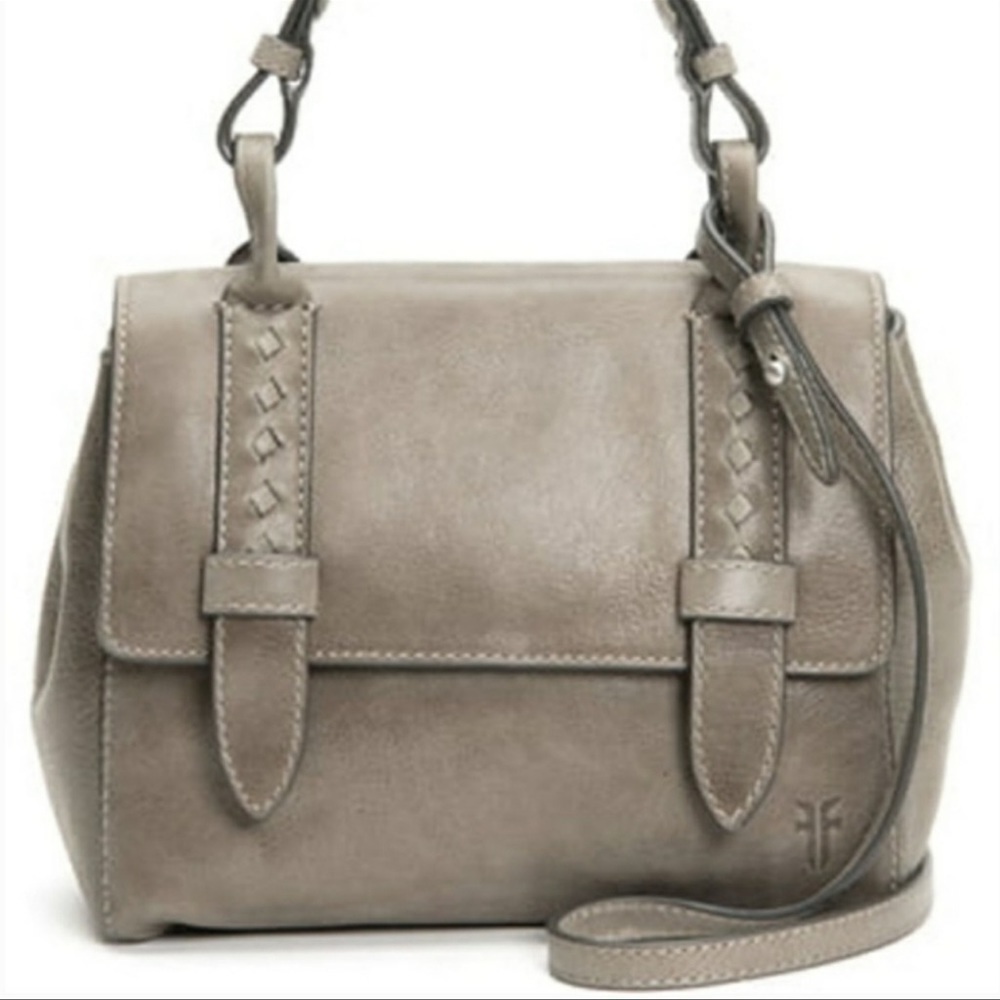 Frye Bags Frye Reed Flap Gray Satchel Dove**